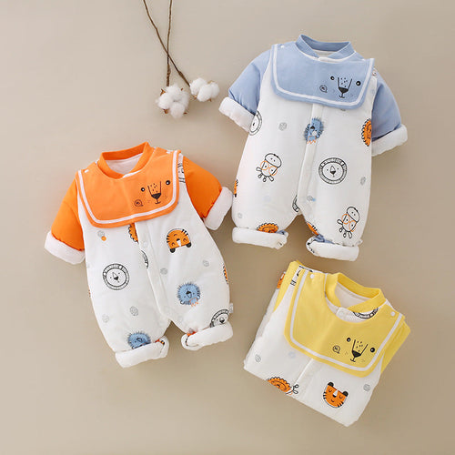 SnuggleZoo – Combinaison d’hiver épaisse pour bébé à imprimé animalier