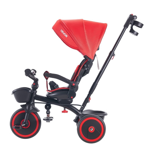 Toddler Tricycle & Stroller for 1-5 Year Old, 6-in-1 Kids Trike with